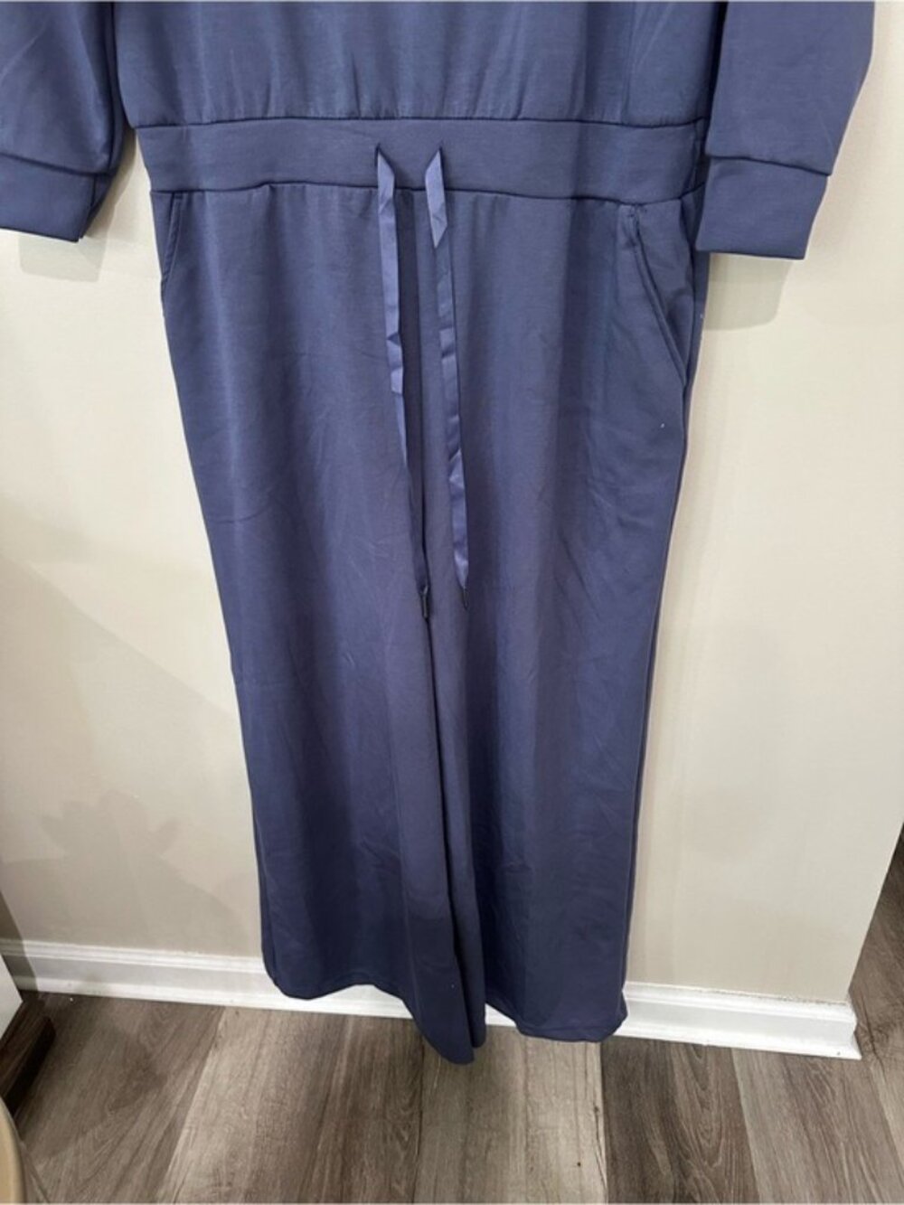 Serra Blue Casual Romper Jumpsuit XL 16-18 Wide Leg Drawstring NWT - Picture 5 of 11